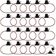 WMYCONGCONG 20 PCS 14 Gauge Blade Type Inline Fuse Holder for Mini Size ATM APM Blade Fuse Automotive Use