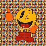 Psychedelic Blotter Art Print perforated sheet/paper 30x30 - Pacman Design
