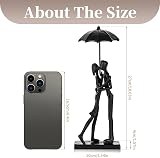 Sziqiqi Iron Anniversary Couple Figurines Umbrella Heart Base view 8