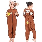Tao-Ge Kids Monkey Onesie Costume Boys Girls Animal Monkey Christmas Costumes for Child Toddler with Banana Accessories