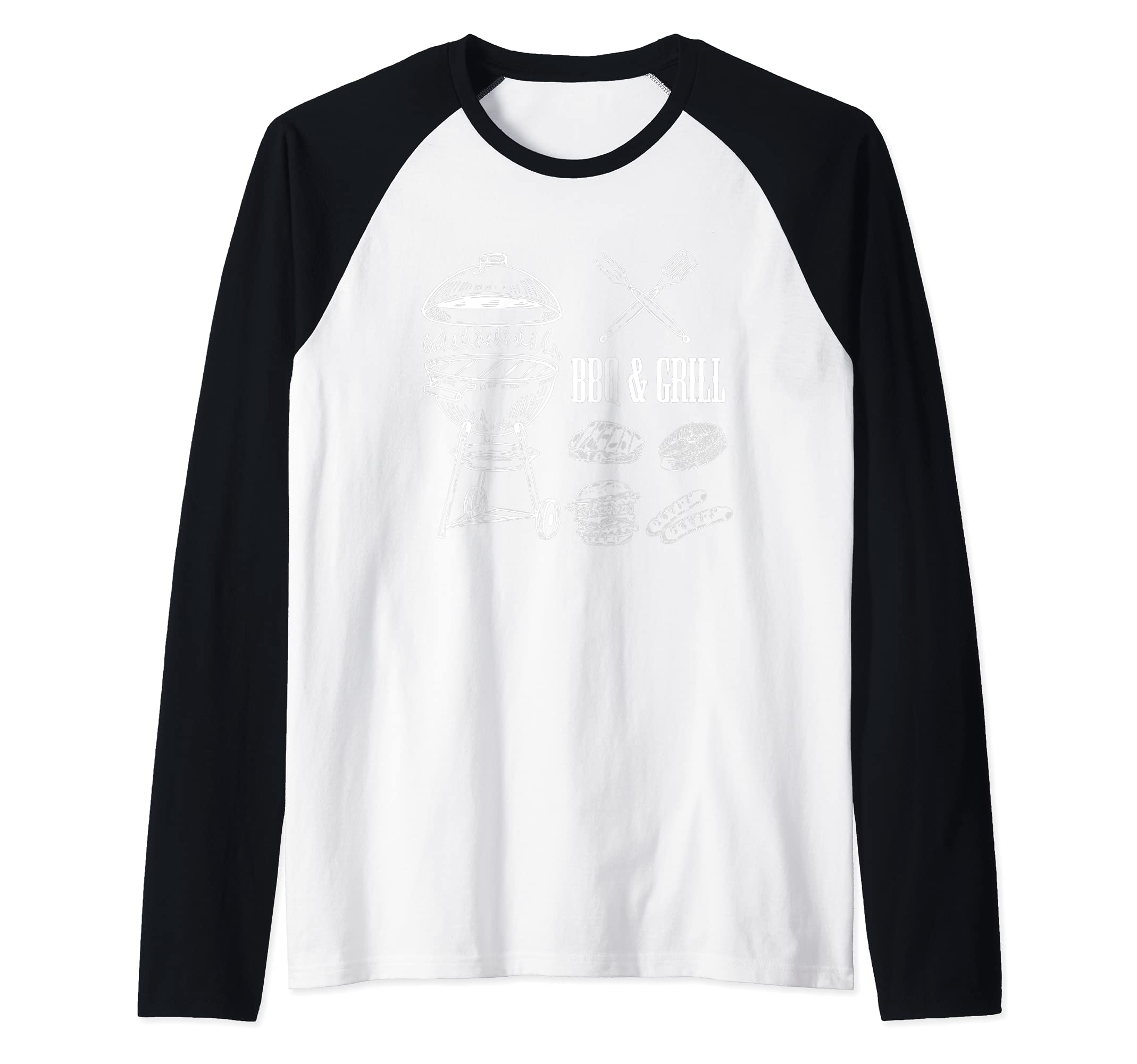 BBQ - Grill - Steak - Skewers - Summer Vacation Raglan Baseball Tee