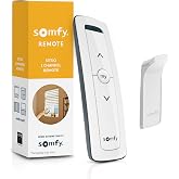 Somfy Remote Situo 1 Pure &ndash; 74300 RTS Single Channel Remote Control for 1 Motorized Shade or Group &ndash; RTS Only (Not Zigbee/Wi-Fi/Z-Wave) &ndash; Includes Wall Holder &ndash; Elegant White