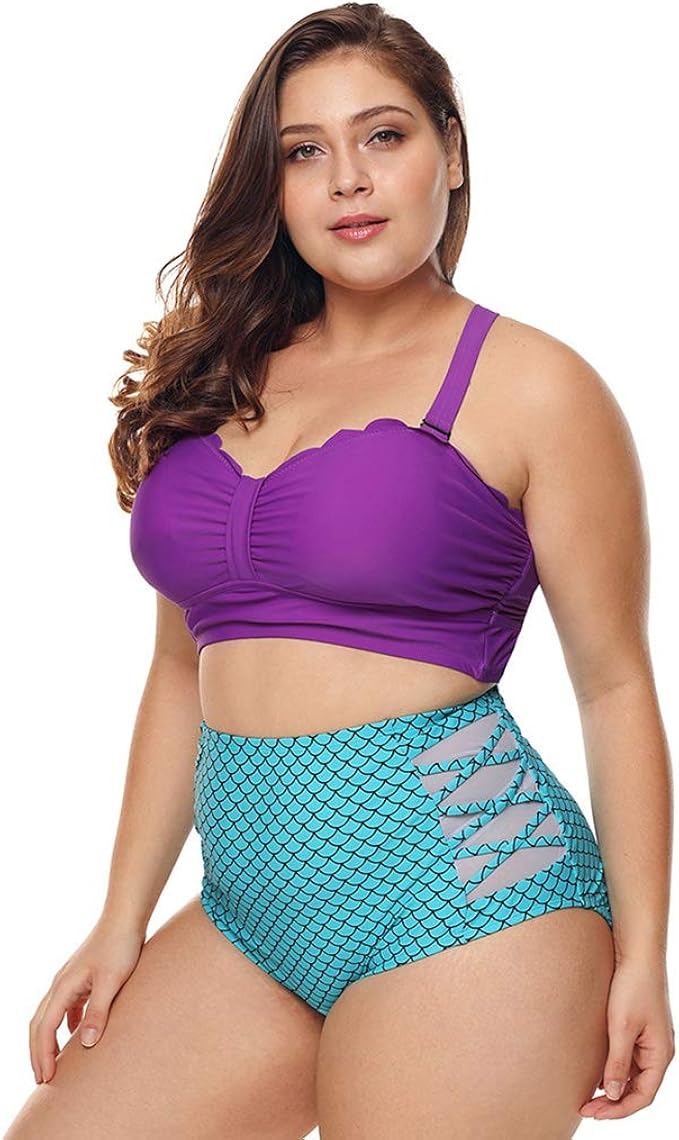 plus size scalloped swimsuit