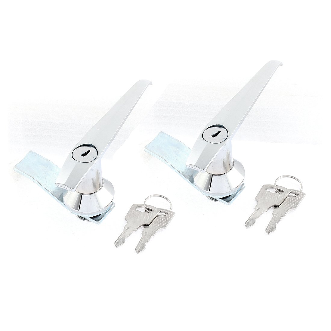 sourcingmap Cabinet Metal Handle Panel Mount Cam Lock 2Pcs w Keys