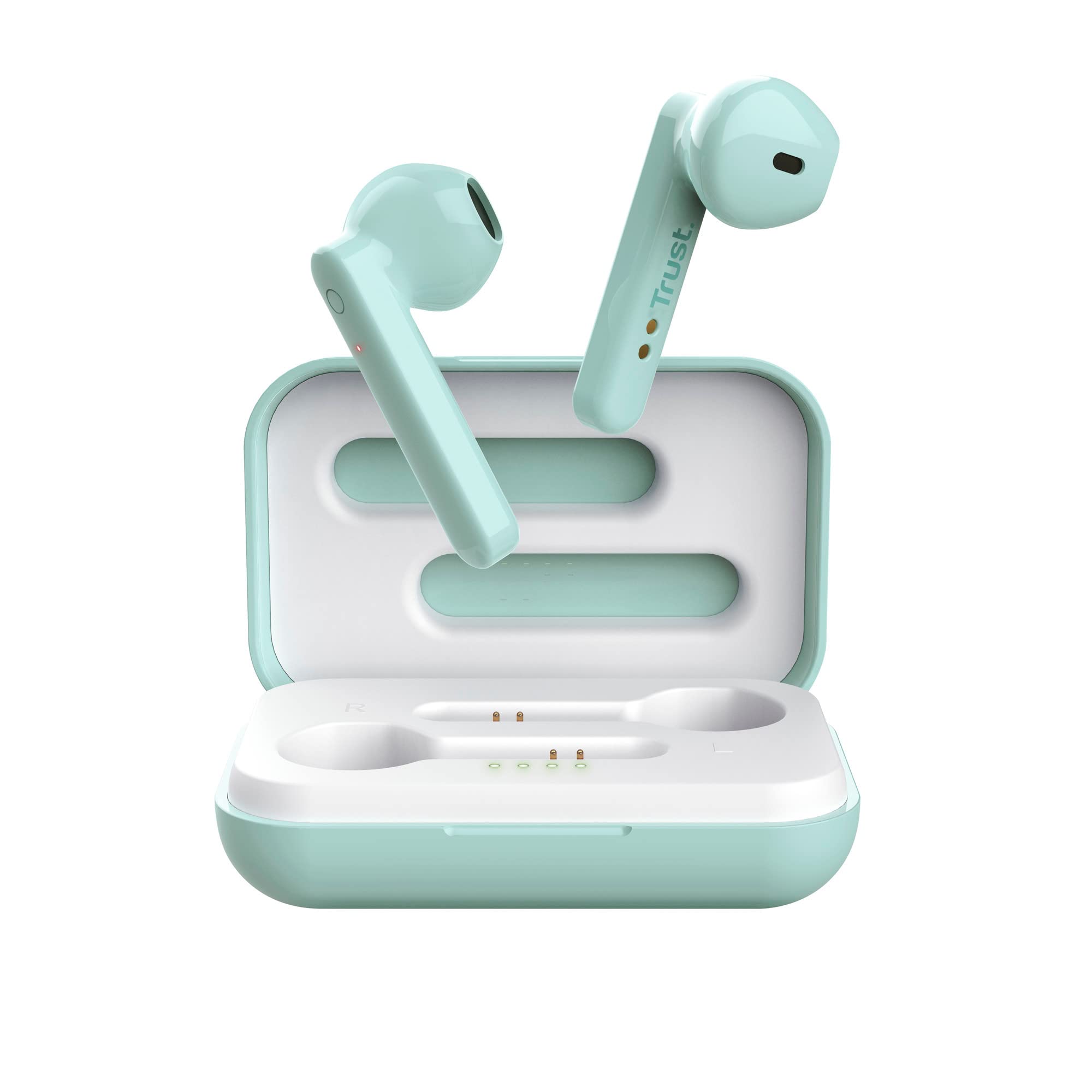 Trust Mobile Primo Touch Bluetooth Wireless Earphones, In Ear Headphones, On-trend Design, Up to 10 Hours Playtime, Built-in Microphone, TWS, Earbuds for Android, Chrome OS, iOS, Windows, Mint