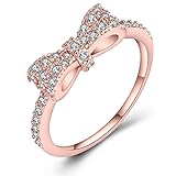 JUST N1 18K Rose Gold Plated Cute Bow Knot Design