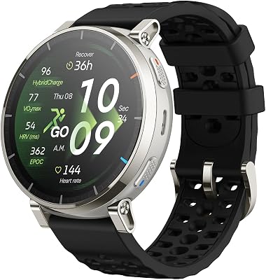 Active 3 Premium Montre Connectée GPS pour Running, 45mm, Écran AMOLED 1,32" en Saphir, Autonomie 12 Jours, 4 Go de Stockage, NFC, Cartes Hors Ligne, 170+ Modes Sport, pour Android & iPhone