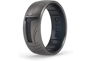Enso Rings Silicone Wedding Ring - Etched Star Wars Designs - Comfortable Contour Fit - Made in USA - Ideal for Active Use