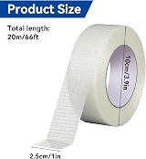 Fantasyon 1 Inch Wide Cross Weave Reinforced Tape 20M Heavy Duty view 2