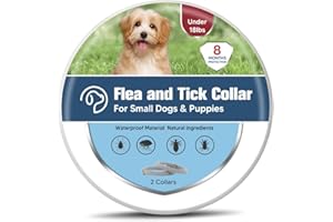 UDyoude Flea Collar for Small Dogs, Tick Collars for Puppy, Small Dog Flea Collar Under 18 lbs, 8 Months Protection (Pack of 2)