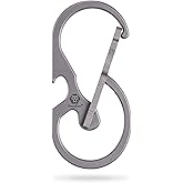 RovyVon U8 Small Keychain Carabiner, Mini Key Pocket Clip, Titanium EDC with Bottle Opener, Multi Tool, Best, Heaty Duty, Emergencies, Man, Office
