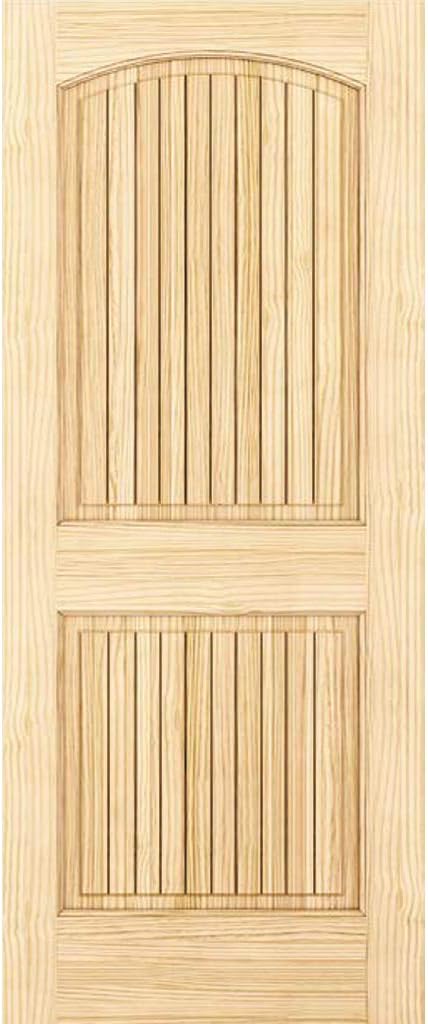 2 Panel Door Interior Door Slab Solid Pine Arch Top V Grooves