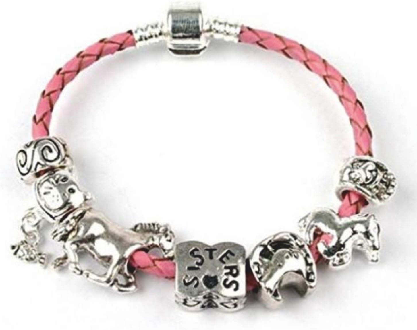 liberty charms Childrens 'Horse Lovers' with Sisters Charm Bracelet