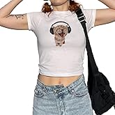 Y2k Graphic Baby Tee Women Grunge Emo Clothes Cute Aesthetic Crop Tops Alt Shirts