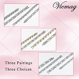 Vicmag Magnetic Bracelets for Women Titanium Steel Ultra Strength 2 Pcs view 4