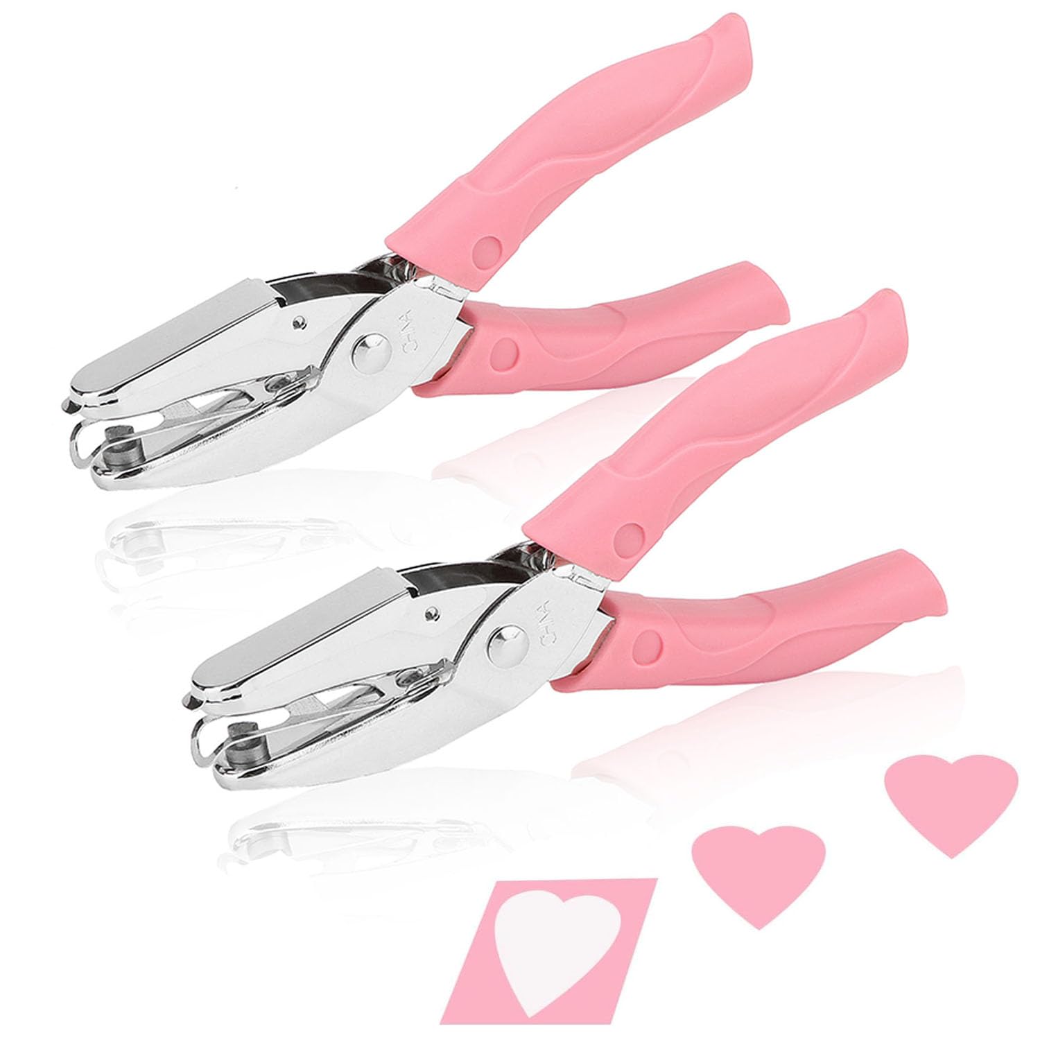 2 Pcs/Set 1/4 Inch Heart Shaped Hole Puncher Paper Punches Cute Single Hole Punch Scrapbooking DIY Craft Shape Paper Cutter Perforator