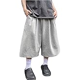 OYOANGLE Men's Baggy Oversized Sweat Shorts Drawstring Waist Track Shorts with Pockets