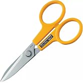 OLFA 7" Serrated Stainless Steel Scissors (SCS-2) - Aviation-Grade Rivet | Heavy Duty 7" stainless steel serrated blade, aviation rivet, ABS handle - Cuts various materials - Industrial, Pro, Crafter