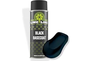 LiME LiNE Premium Automotive Basecoat Aerosol Spray Paint - Fast Drying- Custom Paint, Must Be Clearcoated! (Black)