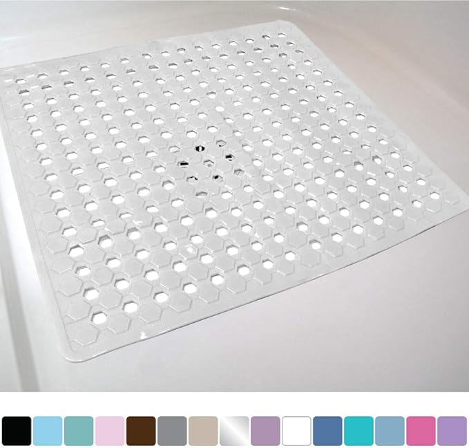 Gorilla Grip Original Patented Bath, Shower, and Tub Mat, 21x21