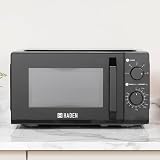 Haden 17L Black Microwave Oven 700W 5 Power Levels Defrost Manual controls view 3
