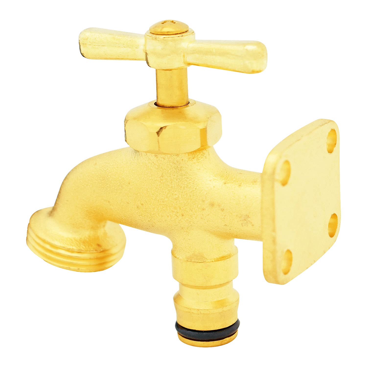 Parkland Solid Brass Hose End Tap for Outdoor and Allotment Use - Outside Water Access