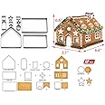 Gingerbread House Cookie Cutter Set - 3D House Cookie Cutters, Gingerbread House Kit for Holiday, Winter, Christmas & Gingerb