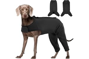 Kuoser Dog Surgery Suit for Back Legs, Dog Rear Leg Sleeve to Stop Licking, Female Spay Recovery Suit for Dogs After Surgery, Pet Puppy Surgical Onesie for Abdomen Wounds Skin Disease