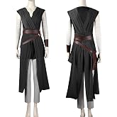 Masfrida Rey Costume Womens Rise of SW Cosplay Rey Battle Outfits Warrior Uniform Suit Adult Halloween Fullset