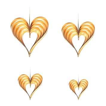 Luoem Wedding Heart Hanging Decorations 3d Heart Banner Garland