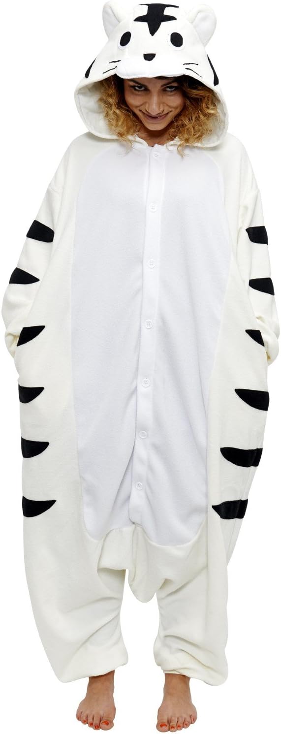 White Tiger Kigurumi - Adult Pajamas Costume