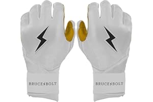 BRUCE BOLT Original Series Long Cuff Batting Gloves - Multiple Colors - Adult & Youth Sizes