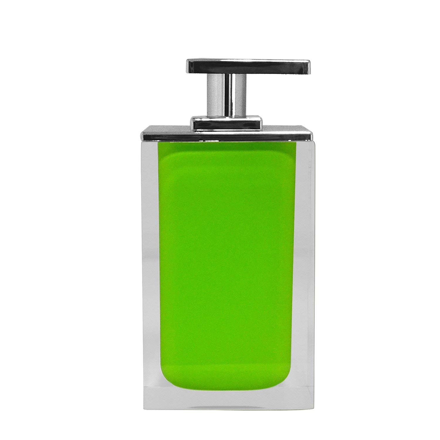 Basic Z22280505 Cube Soap Dispenser 7X7X14 cm, 7 x 7 x 14 cm Ceramic Green Accessories