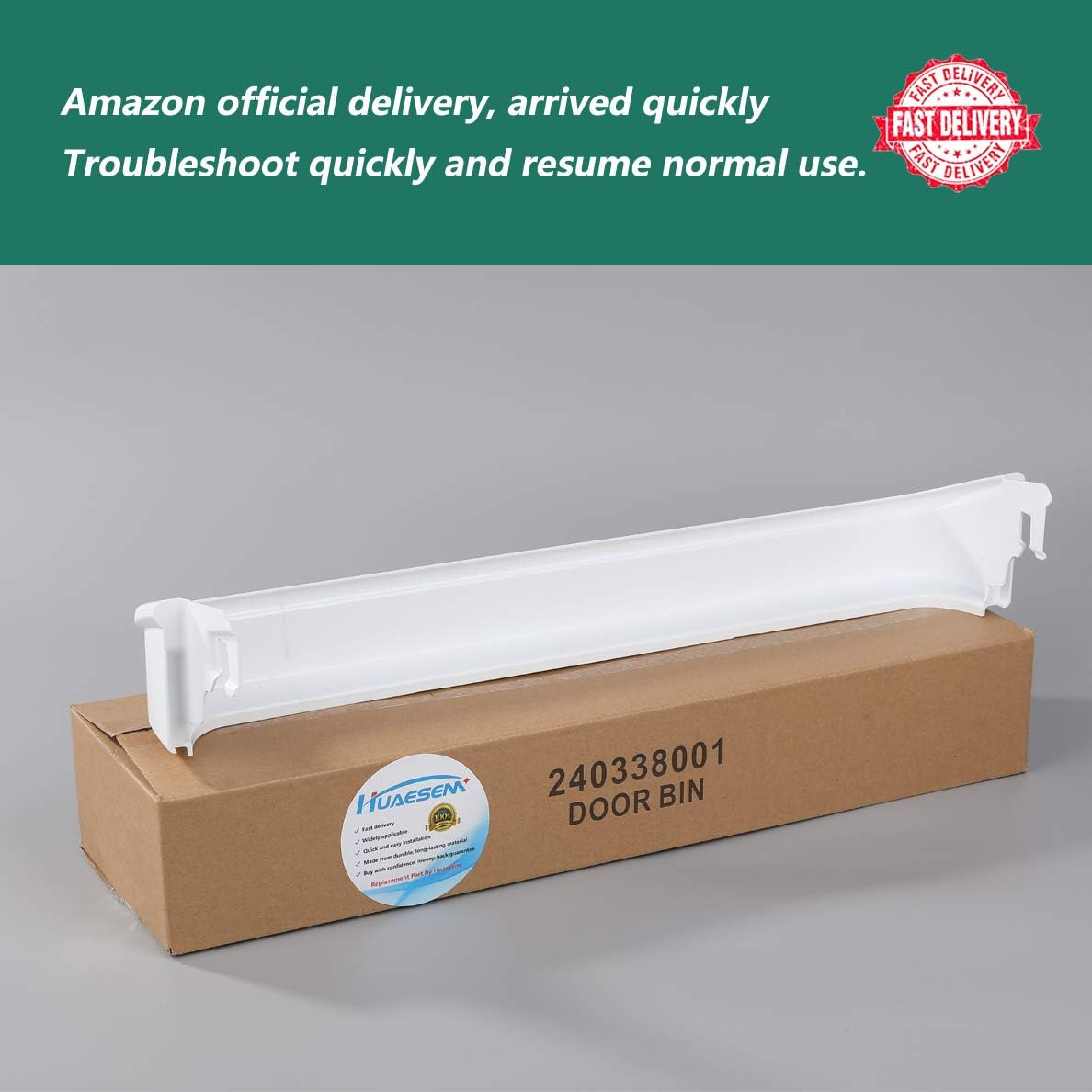 Door Bin Shelf for Refrigerator 240338001 Replacement Part - Compatible with Frigidaire & Gibson & Electrolux Refrigerator (24.5" wide X 2.5" inches deep): Home Improvement