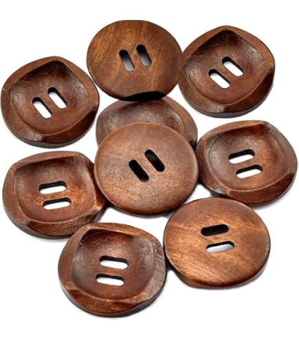 Bottoncini In Resina Nera 2 Fori - 50 Pezzi Da 23 Mm Per Cucito E Scrapbooking (PEPPERLONELY)