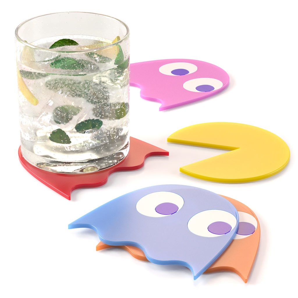 Balvi - Pac-Man set of 5 coasters. Made of rubber.