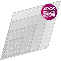 Henmany DIY Basket Quilting Templates Set - 2 Acrylic Stencils (7.5" & 5.63") For Quilt Designs - View #10