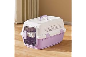 Cat Travel Carrier, Airline Pet Carrier, Portable Dog Crate, Hard Shell Kennel for Cats & Small Dogs, 360° Ventilation, Car T
