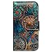 Bcov Case for iPhone 6s Plus/iPhone 6 Plus, Bcov Gorgeous Colours Circle Mandala Leather Flip Wallet Case Cover with Card Slot Holder Kickstand for iPhone 6 Plus/6S Plus