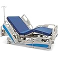 Premium 5 Function Full Electric Hospital Bed with LINAK Motors and PU Advanced Mattress for Home Use, Hospital ICU Bed with Fully Adjustable, Remote Control, Quiet Wheels, IV Pole, 89" x 41"