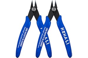 HEHALI 2pcs Micro Flush Cutters, Wire Cutter with Internal Spring, Diagonal Cutters for Electronics, Heating Wire, Model Spru