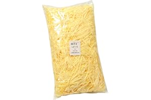 NC Basket Grass,Crinkle Cut Tissue Paper,Recyclable Craft Shred Confetti Raffia Paper Filler,For Easter Gift Box Wrapping Packing Filling,100g 3.53oz Party Decoration (yellow)