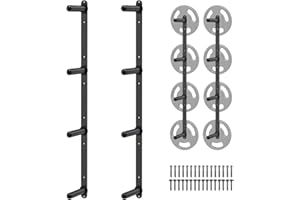 Kipika Weight Plate Storage Rack - Wall Mounted Weight Plate Holder with Durable Steel Construction Organizer for Olympic Plates, 1000lb Capacity, Space-Saving for Home Gym