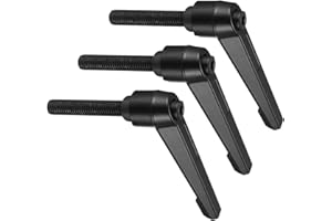 CoCud Clamping Lever Handles, M10 x 50mm Male Thread, Adjustable Quick Release Locking Rotating Bolt Knobs Black - (Applications: for Lathe Machinery), 3-Pieces