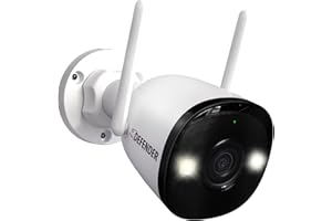 Defender AI Powered 4K Guard Pro 8MP WiFi 6/Bluetooth, Plug-in Power Wireless Security Camera Outdoor - Camera for Home Secur