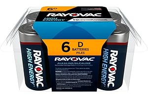 Rayovac High Energy D Batteries (6 Pack), Alkaline D Cell Batteries
