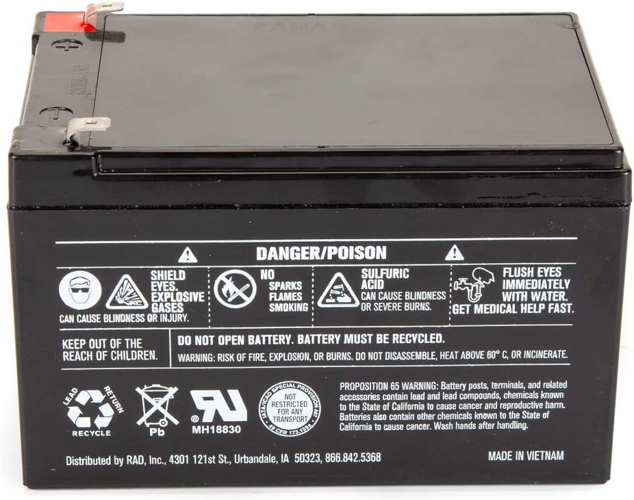 AGM .250 Faston Spade Terminals Battery SLA1104 SLA Interstate