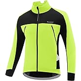 baleaf Men's Winter Jacket Windproof Softshell Thermal Warm Pockets Cycling Running Mountain Biking Cold Weather Gear