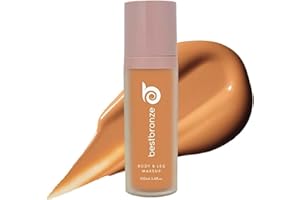 B BESTBRONZE Best Bronze Bombshell Body Makeup - Tattoo Cover Up Makeup & Body Foundation Waterproof - Tattoo Concealer Waterproof for Scars, Varicose Veins Cover Up & Leg Foundation (C55 Rich Brown)