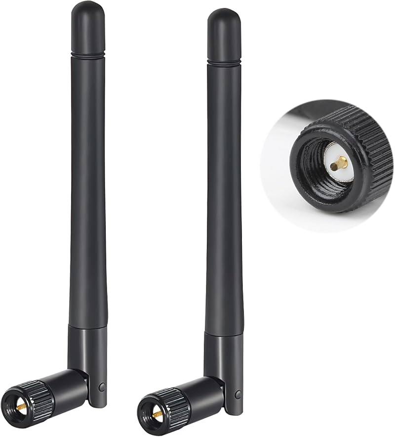 Tinshow 2 Pack SMA WiFi Antenna 2.4GHz 5GHz 3dBi MIMO Dual Band External